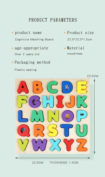 Load image into Gallery viewer, Montessori Wooden Puzzle for Children - Alphabetic