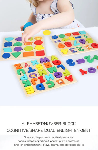 Load image into Gallery viewer, Montessori Wooden Puzzle for Children - Alphabetic
