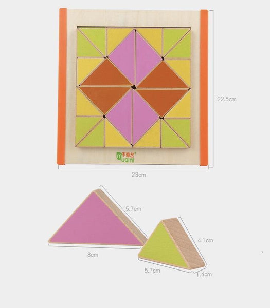 تحميل الصورة في عارض الصور ، 3D Wooden Puzzle - Triangles CNF1 - HN Bazar