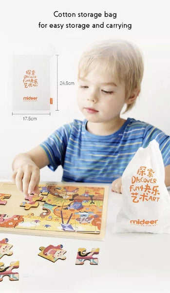 تحميل الصورة في عارض الصور ، Mideer Wooden 24p Puzzle - HN Bazar