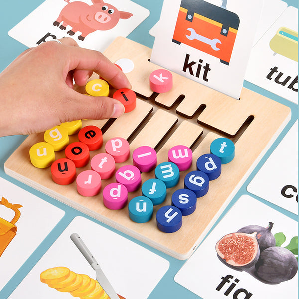 Load image into Gallery viewer, Wooden Alphabet Maze Word Matching - CNF7