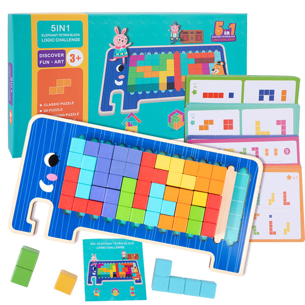 Load image into Gallery viewer, 5-in-1 Elephant Tetris Game - CNF7