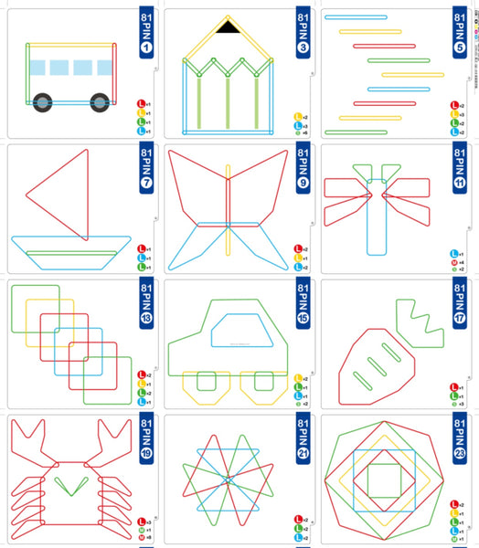 Load image into Gallery viewer, Kumon Rubber Band Pattern Board