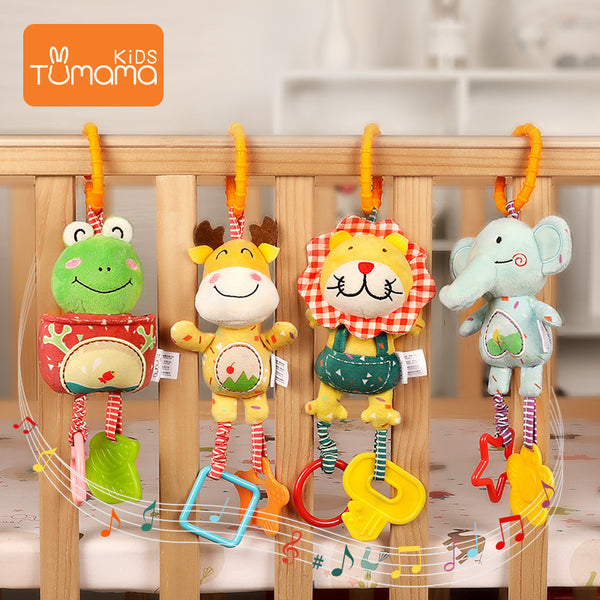 Load image into Gallery viewer, Handbells Rattles Plush Infant Baby Development Handle Toys