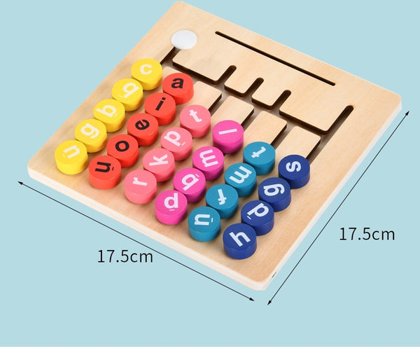 Load image into Gallery viewer, Wooden Alphabet Maze Word Matching - CNF7