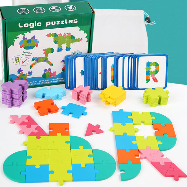 Load image into Gallery viewer, 65-Piece Creative Fun Geometric Shape Puzzle - CNF7