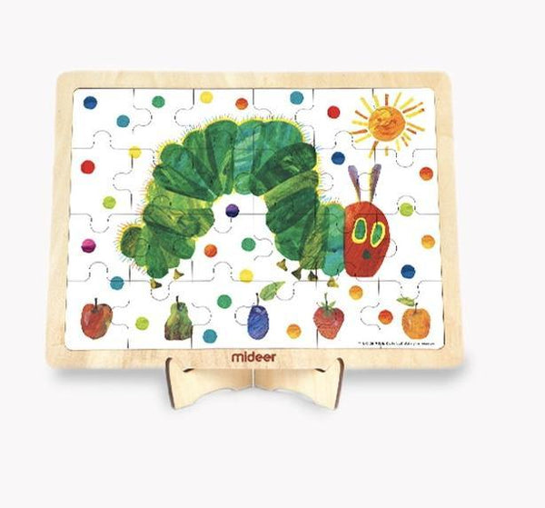 تحميل الصورة في عارض الصور ، Mideer 24Pcs Wooden Puzzle - Hungry Caterpillar - HN Bazar