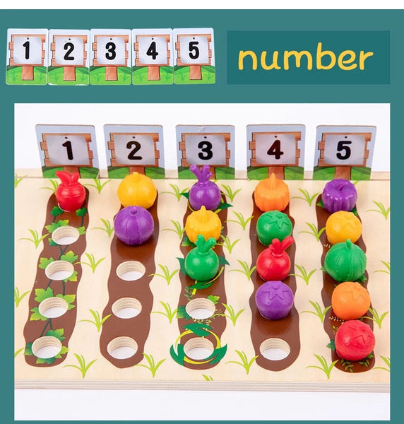 Load image into Gallery viewer, Wooden Veggie Farm Sorting Set CNF7
