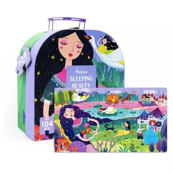 تحميل الصورة في عارض الصور ، Mideer Children's Portable Box Puzzle Princess 104pcs - HN Bazar