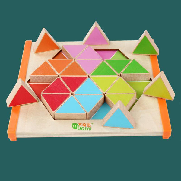 تحميل الصورة في عارض الصور ، 3D Wooden Puzzle - Triangles CNF1 - HN Bazar