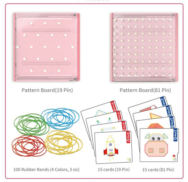 Load image into Gallery viewer, Kumon Rubber Band Pattern Board