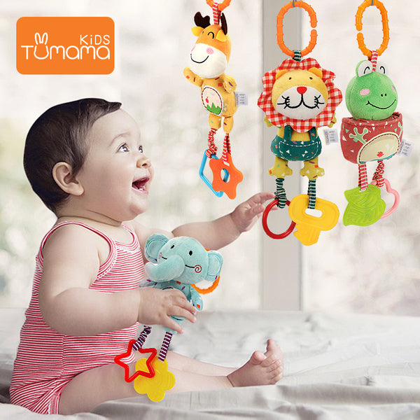 Load image into Gallery viewer, Handbells Rattles Plush Infant Baby Development Handle Toys