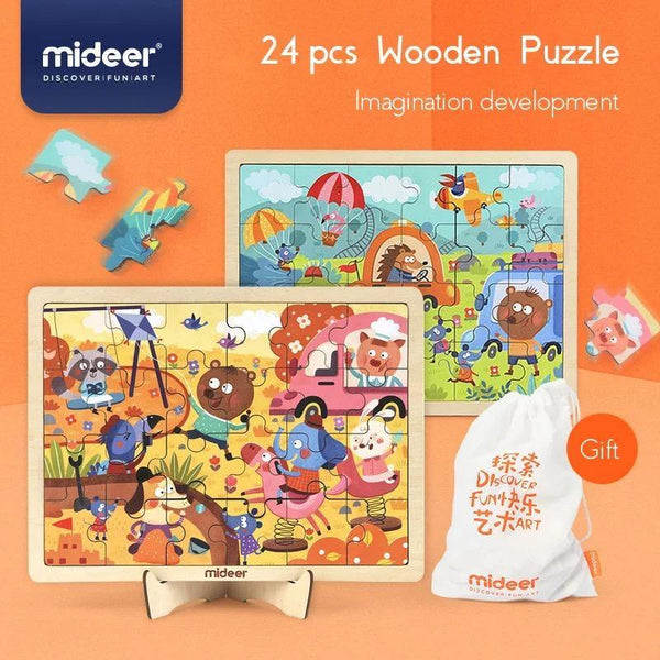 تحميل الصورة في عارض الصور ، Mideer Wooden 24p Puzzle - HN Bazar