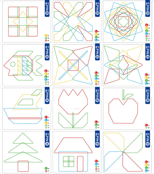 Load image into Gallery viewer, Kumon Rubber Band Pattern Board