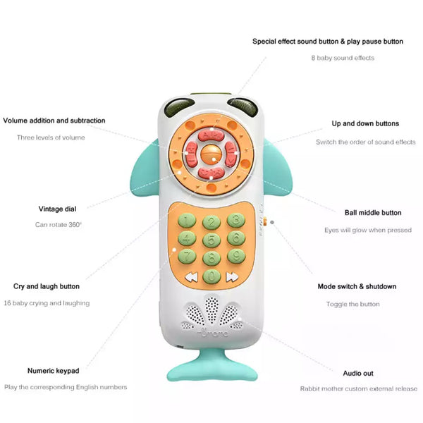 تحميل الصورة في عارض الصور ، Baby Early Learning Whale Music Mobile Phone Toy