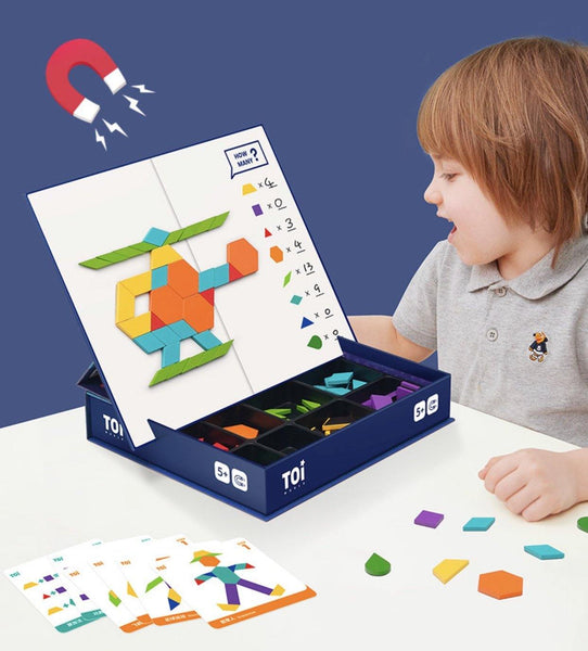 تحميل الصورة في عارض الصور ، TOI Tangram Advanced Jigsaw Magmatic Wood Toys - HN Bazar