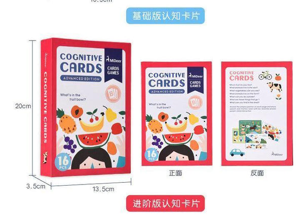 تحميل الصورة في عارض الصور ، Mideer 16 PCS Cognitive Early Learning Flash Card - HN Bazar