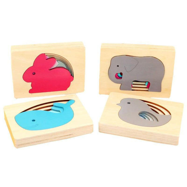 تحميل الصورة في عارض الصور ، Montessori Animal Carton 3D Puzzle CNF1 - HN Bazar