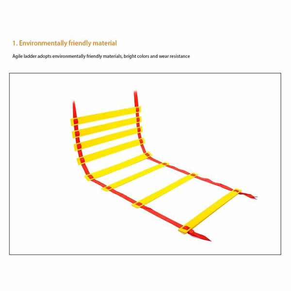 تحميل الصورة في عارض الصور ، Rung Nylon Straps Agility Ladder Training Stairs CNF3 - HN Bazar