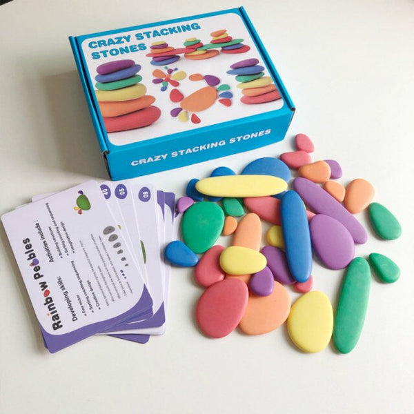 تحميل الصورة في عارض الصور ، New Wooden Stacked Stone Balanced Toy CNF5