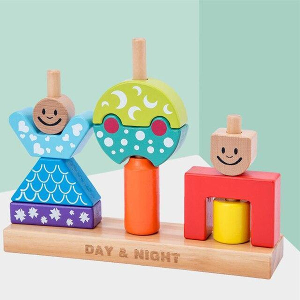 Load image into Gallery viewer, Sun and Moon Day and Night Building Puzzle CNF1 - HN Bazar