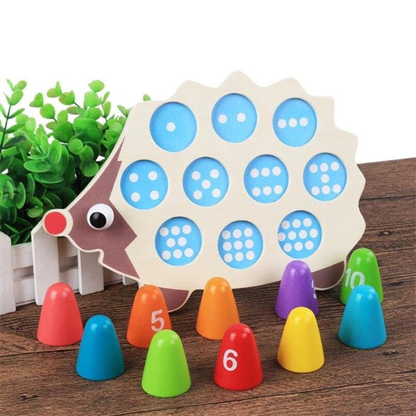 Load image into Gallery viewer, Wooden Hedgehog Math Learning Tool CNF1 - HN Bazar