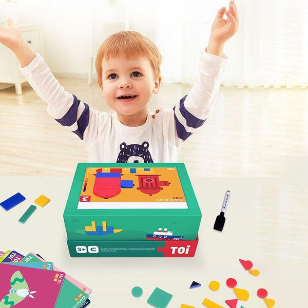 تحميل الصورة في عارض الصور ، TOI Tangram Jigsaw Wood Geometric Shape Toys - HN Bazar