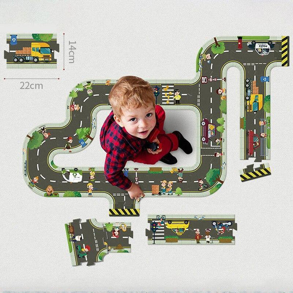 تحميل الصورة في عارض الصور ، TOI Floor Road Traffic Track Large Puzzle Paper - HN Bazar