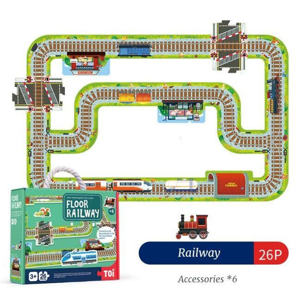 تحميل الصورة في عارض الصور ، TOI Floor Road Traffic Track Large Puzzle Paper - HN Bazar