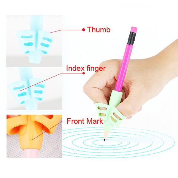 Load image into Gallery viewer, 12 Pcs Pencils Silicone Pen Holder Grip For Student Writing Correction Stationery-AE