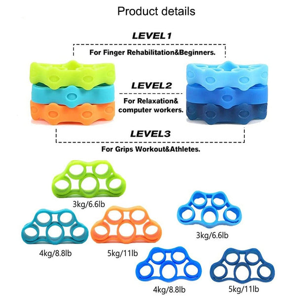 Load image into Gallery viewer, 3 Pcs Silicone Finger Grip Multi-Resistance -AE