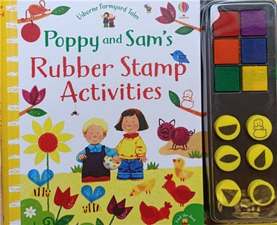 Load image into Gallery viewer, Fingerprinting Books with Rubber Stamps Ink Pad-AE