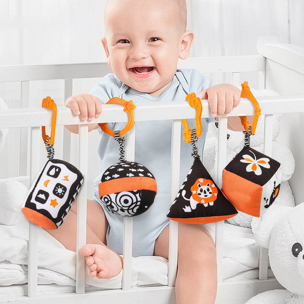 Load image into Gallery viewer, Baby Plush Rattles Rings Hanging Toy