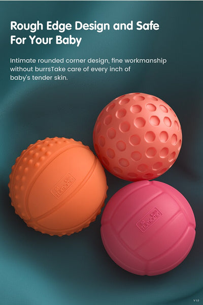 Load image into Gallery viewer, 6 PCS Baby Toys Rubber Textured Touch Ball