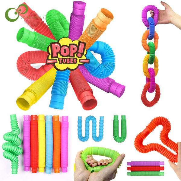 Load image into Gallery viewer, 10 Pcs Pop Tubes Sensory Fidget Toys Fidget Tube -AE