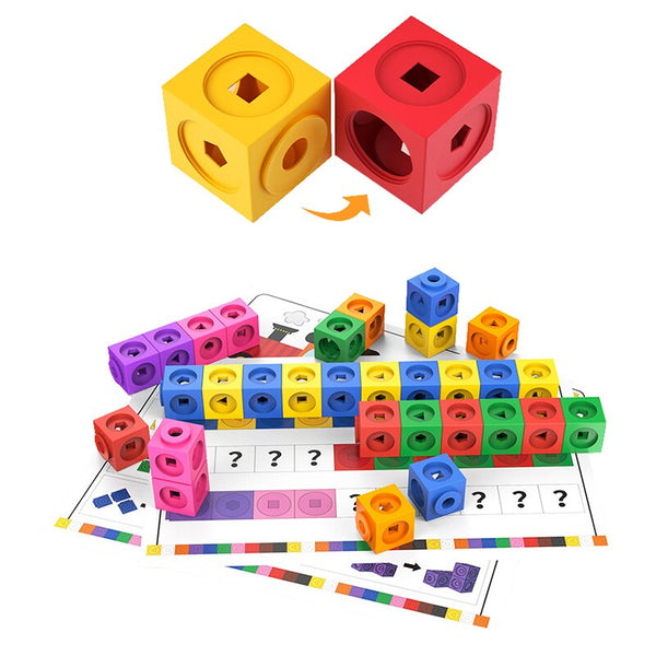 Load image into Gallery viewer, 130 Pcs MathLink Cubes Early Activity -AE