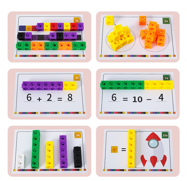 Load image into Gallery viewer, 130 Pcs MathLink Cubes Early Activity -AE