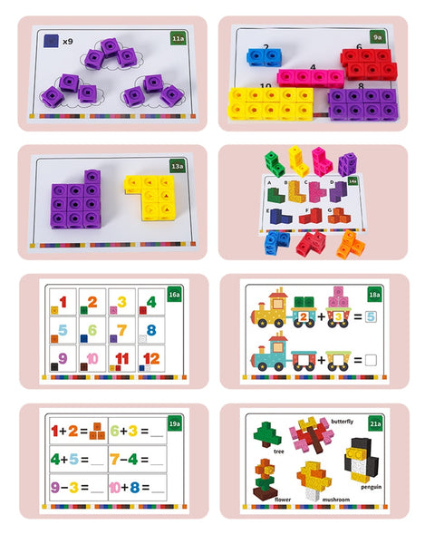 Load image into Gallery viewer, 130 Pcs MathLink Cubes Early Activity -AE