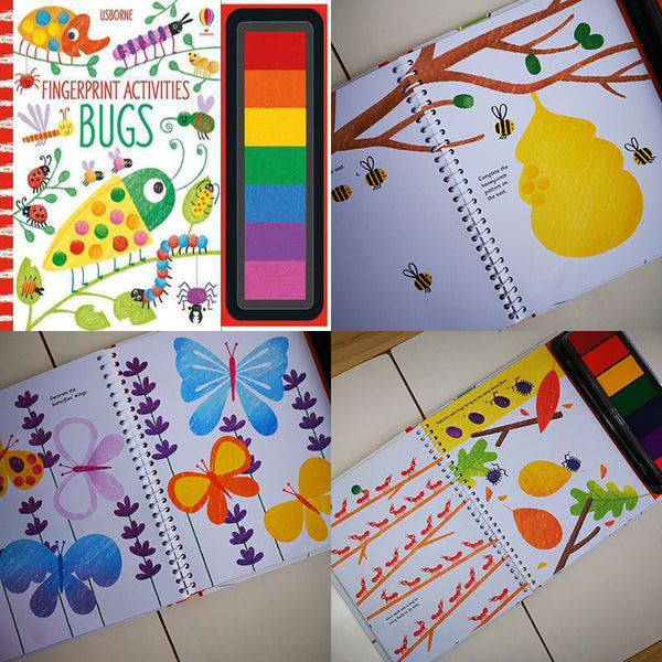 Load image into Gallery viewer, Fingerprinting Books with Rubber Stamps Ink Pad-AE