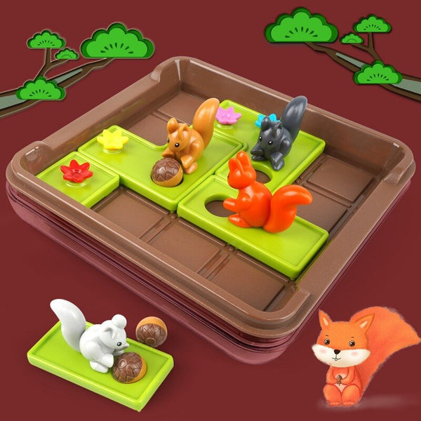 Load image into Gallery viewer, 60 Challenge Squirrels Go Nuts Sliding Puzzle- CNF A