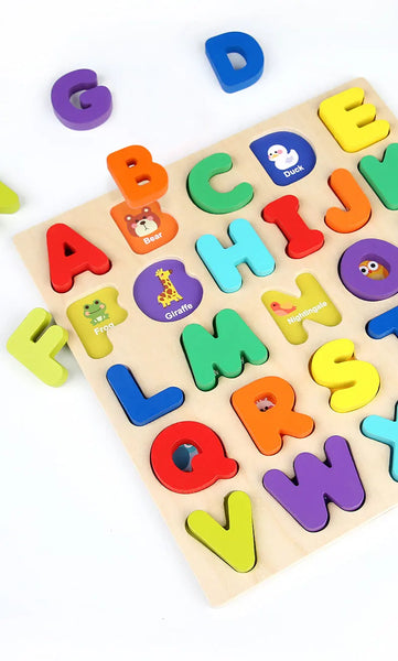 Load image into Gallery viewer, Montessori Wooden Puzzle for Children - Alphabetic
