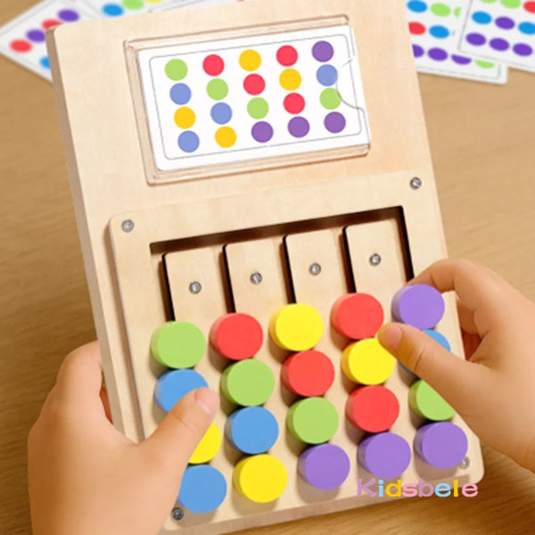 Load image into Gallery viewer, 5-Color Shape Matching Cognition Learning Game
