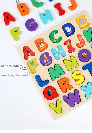 Montessori Wooden Puzzle for Children - Alphabetic