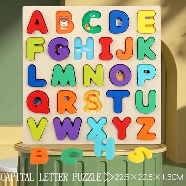 Load image into Gallery viewer, Montessori Wooden Puzzle for Children - Alphabetic
