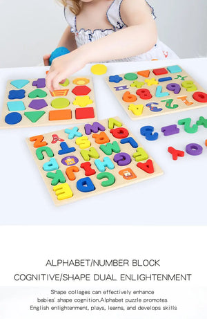 Montessori Wooden Puzzle for Children - Alphabetic