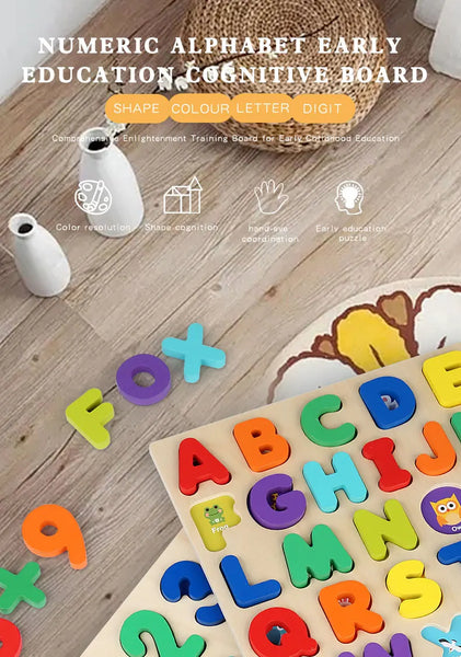 Load image into Gallery viewer, Montessori Wooden Puzzle for Children - Alphabetic
