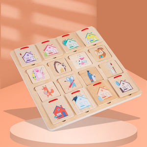 Animals Find a House Matching Puzzle - CNF7