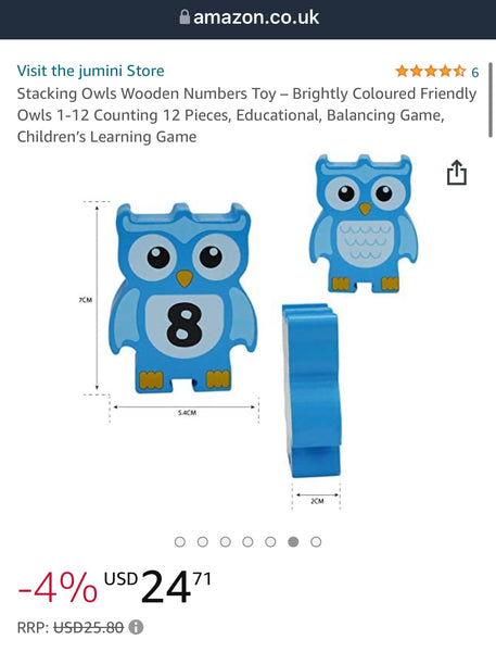 Load image into Gallery viewer, Owls Balance Block -CNF A
