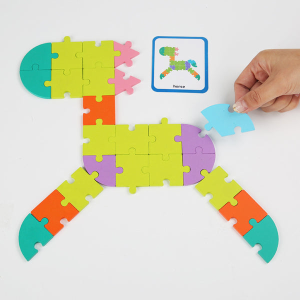 Load image into Gallery viewer, 65-Piece Creative Fun Geometric Shape Puzzle - CNF7
