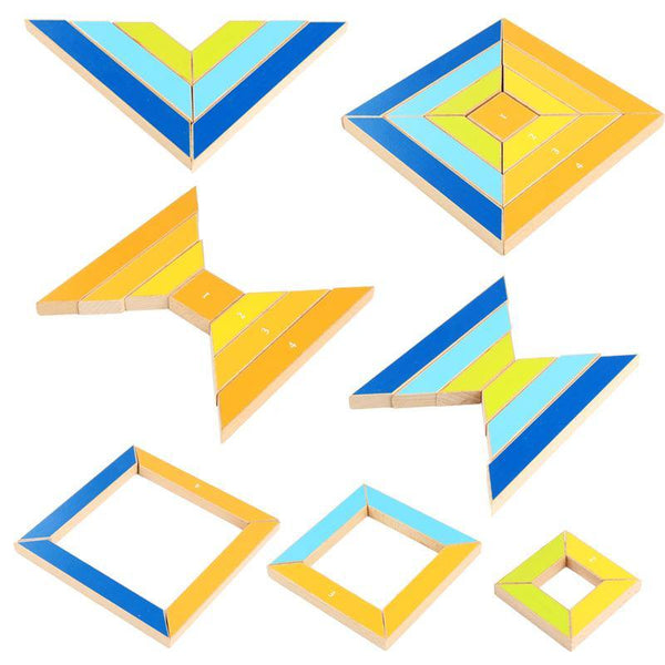 تحميل الصورة في عارض الصور ، 3D Wooden Puzzle - Square  CNF1 - HN Bazar 
